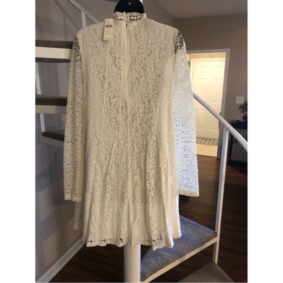 NWT Anthropologie HD in Paris Ivory Lace Dress Size Medium - Picture 7 of 7